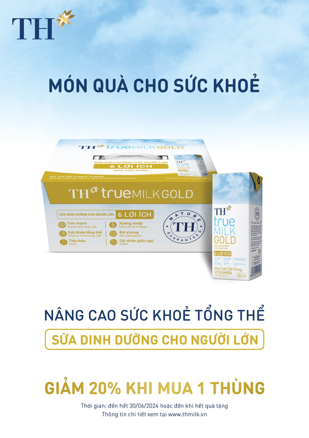 CHƯƠNG TRÌNH KHUYẾN MẠI SỮA TƯƠI TIỆT TRÙNG TH true MILK GOLD MÓN QUÀ