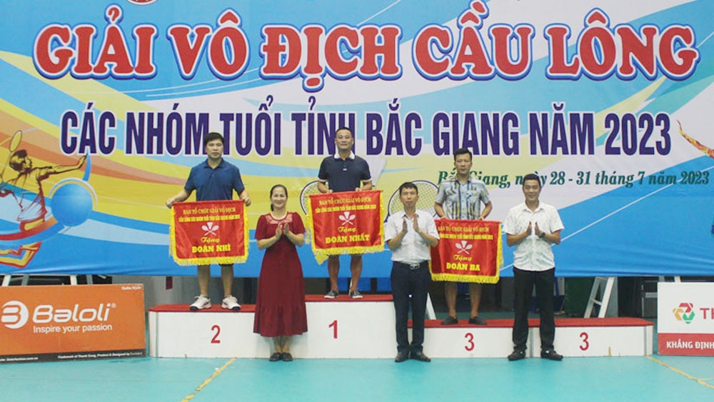 Kết thúc Giải Vô địch cầu lông, các nhóm tuổi tỉnh Bắc Giang, TP Bắc Giang xếp thứ Nhất toàn đoàn, VĐV, Sở Văn hóa, Thể thao và Du lịch