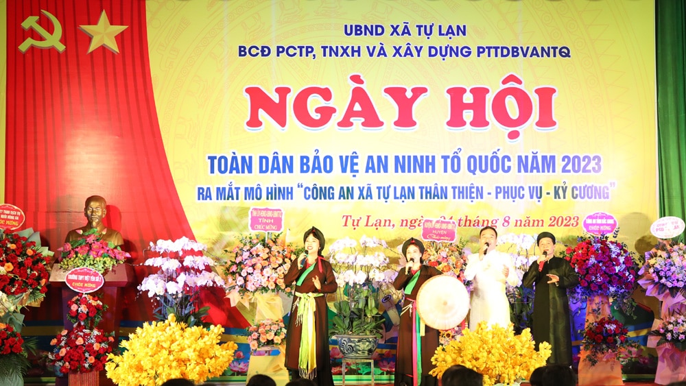 Phó Bí thư, Thường trực, Tỉnh ủy, Bắc Giang, Lê Thị Thu Hồng, dự ngày hội toàn dân, bảo vệ an ninh Tổ quốc, tại huyện Việt Yên