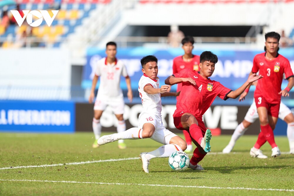 U23 Việt Nam, U23 Lào, Hoàng Anh Tuấn, HLV Hoàng Anh Tuấn, Giải vô địch U23 Đông Nam Á, Văn Khang, Quốc Việt, Quan Văn Chuẩn