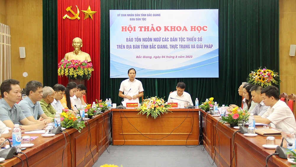 Bắc Giang, hội thảo khoa học, Ban Dân tộc tỉnh, bảo tồn tiếng dân tộc