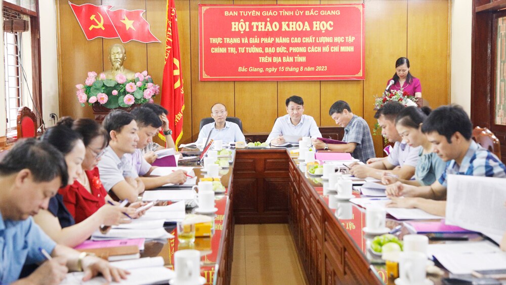 hồ chí minh, bắc giang, ban tuyên giáo, hội thảo khoa học, chính trị, tư tưởng, đạo đức, ban tuyên giáo bắc giang