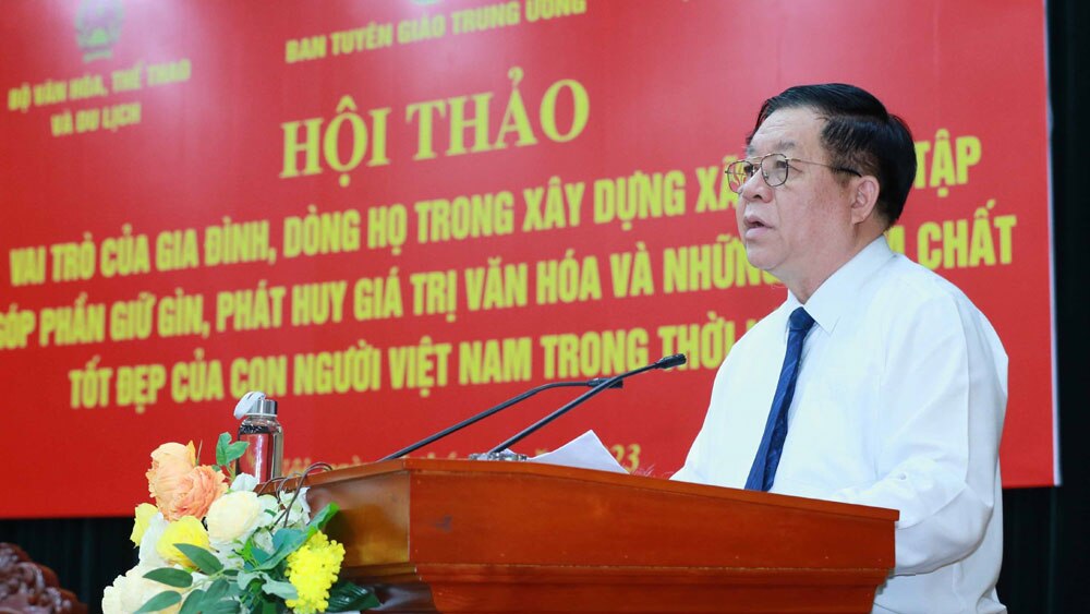 ban tuyên giáo trung ương, hội khuyến học việt nam, hội thảo phát huy vai trò gia đình  dòng họ, xây dựng xã hội học tập, khuyến học, khuyến tài,