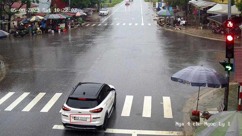 tin tức bắc giang, công an huyện tân yên, hệ thống camera, giám sát giao thông, vi phạm trật tự an toàn giao thông, không chấp hành hiệu lệnh của đèn tín hiệu giao thông