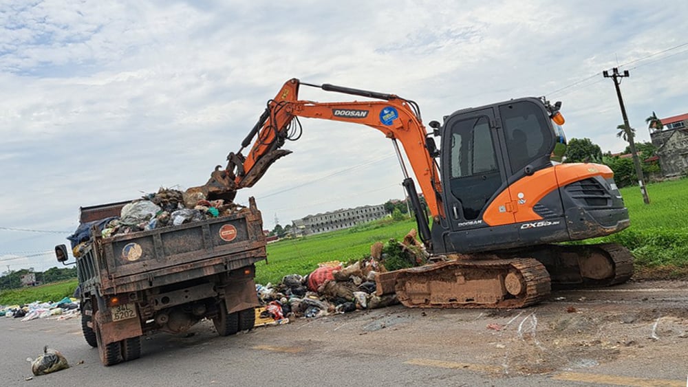 rác thải, vứt rác, thị trấn Nhã Nam, Bắc Giang, Tân Yên, lò đốt rác, quan trắc môi trường,