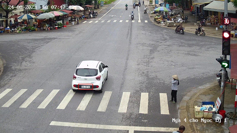 tin tức bắc giang, bắc giang, hệ thống camera, giám sát giao thông, công an huyện tân yên, xử phạt nguội, trật tự an toàn giao thông, vượt đèn đỏ