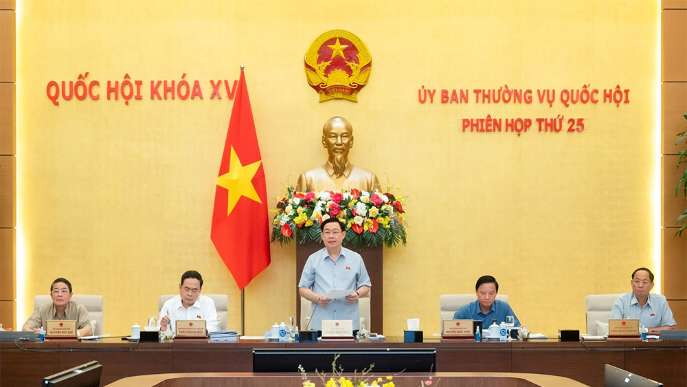 Ủy ban Thường vụ Quốc hội , 20 nội dung, phiên họp thứ 25,  Chủ tịch Quốc hội Vương Đình Huệ