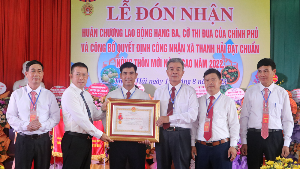 Thanh Hải, Lục Ngạn, Huân chương Lao động hạng Ba, Cờ thi đua của Chính phủ , Nông thôn mới nâng cao