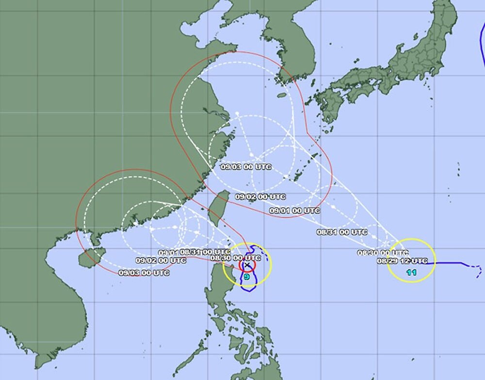 Xuất hiện bão đôi, bão Saola, diễn biến phức tạp