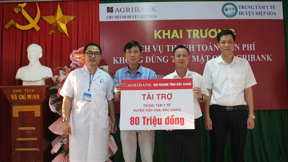 Bắc  Giang, khai trương, thanh toán, viện phí , không dùng tiền mặt, Y tế,  Hiệp Hòa