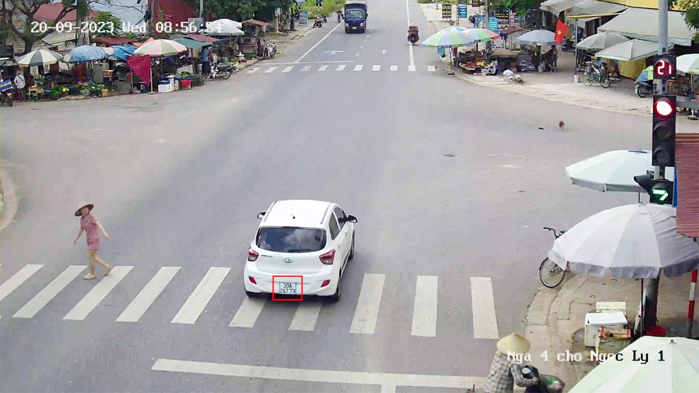 tin tức bắc giang, bắc giang, hệ thống camera, giám sát giao thông, công an huyện tân yên, xử phạt nguội, trật tự an toàn giao thông, vượt đèn đỏ