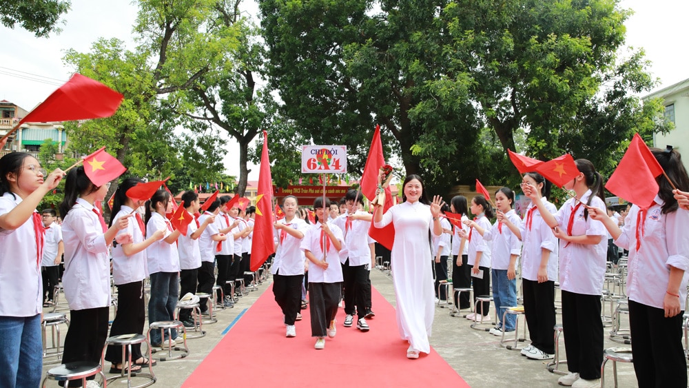 khai giảng, niềm vui, hân hoan, năm học mới, Bắc GIang