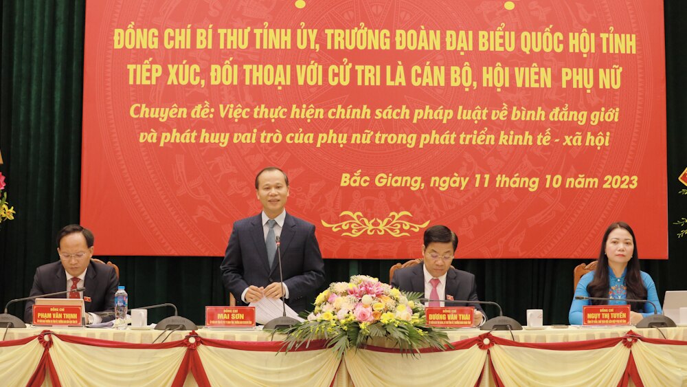 Bắc Giang, tiếp xúc, Bí thư, phụ nữ, cử tri