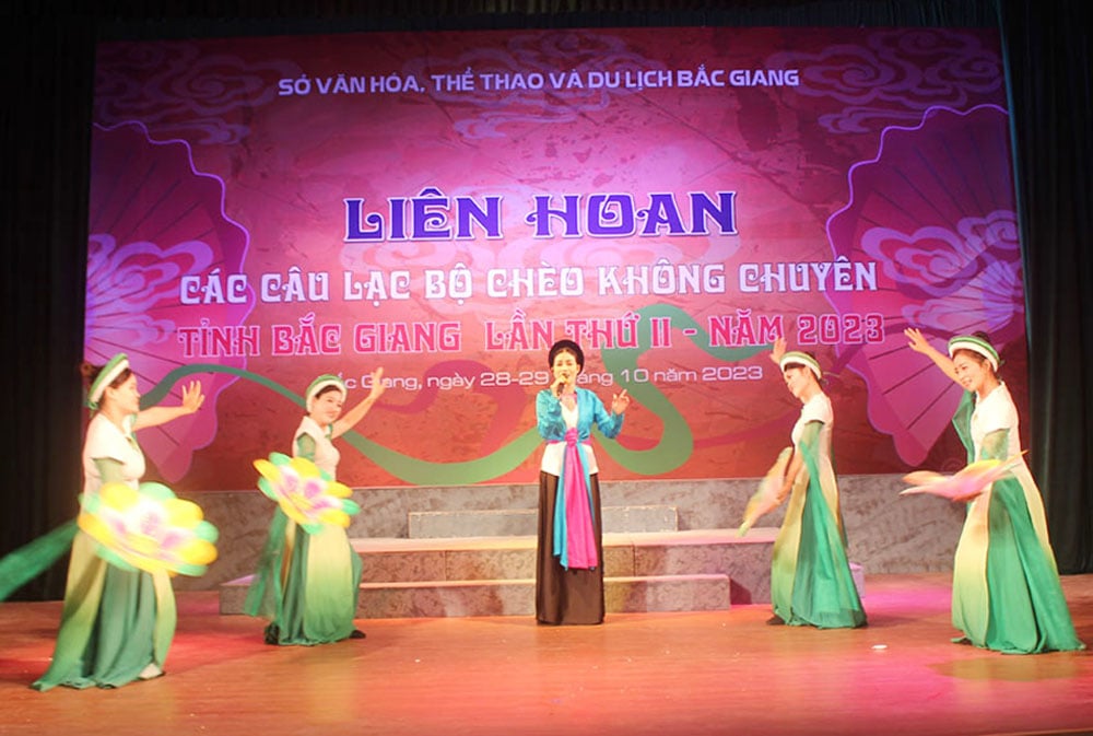 liên hoan, câu lạc bộ Chèo không chuyên bắc giang , diễn viên, nghệ nhân, nhà hát chèo bắc giang, sở văn hóa, thể thao và du lịch