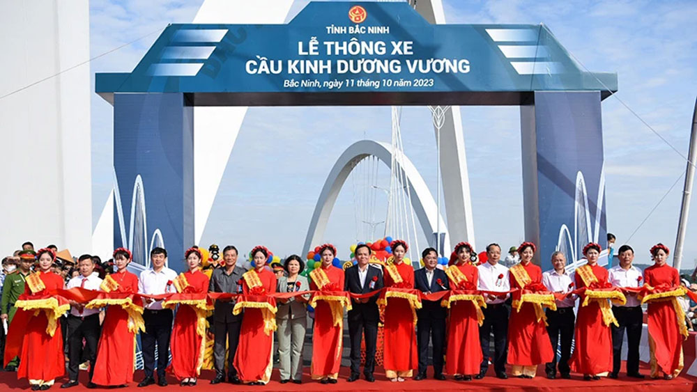 Bắc Ninh, chính thức thông xe, cầu Kinh Dương Vương, lễ thông xe cầu Kinh Dương Vương