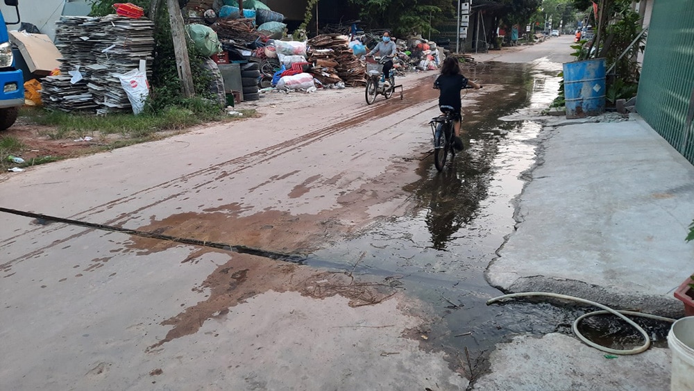 đường bê tông đọng nước, tai nạn giao thông, xã xuân hương, bắc giang, tin tức về xã xuân hương, tai nạn giao thông