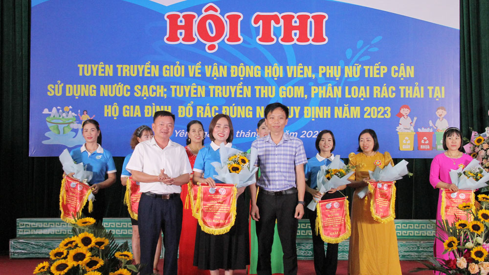 Hội LHPN, Hội thi, tuyên truyền viên giỏi, sử dụng nước sạch, môi trường, Việt Yên