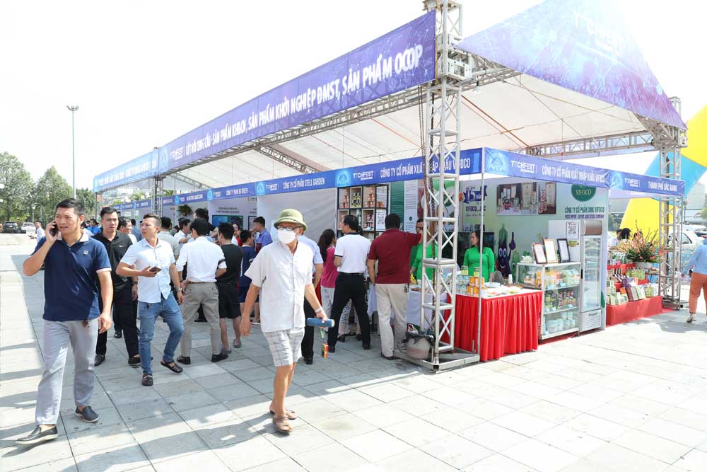 Techfest Bắc Giang 2023, không gian trưng bày các sản phẩm khởi nghiệp, đổi mới sáng tạo, khởi nghiệp, công nghệ