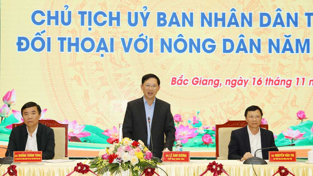 bắc giang, đối thoại với nông dân, chủ tịch tỉnh, hội nông dân tỉnh, đồng chí Lê Ánh Dương