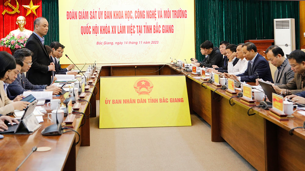 Ủy ban Khoa học, Công nghệ và Môi trường, giám sát, chuyển đổi số, bắc giang.