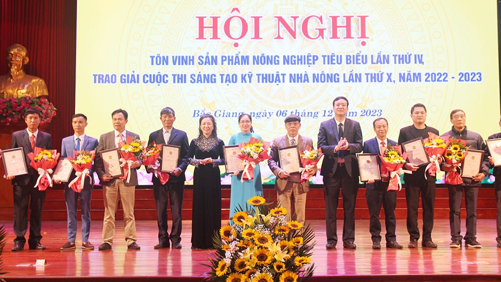 bắc giang, tôn vinh, sản phẩm nông nghiệp tiêu biểu, cuộc thi sáng tạo kỹ thuật nhà nông, hội nông dân