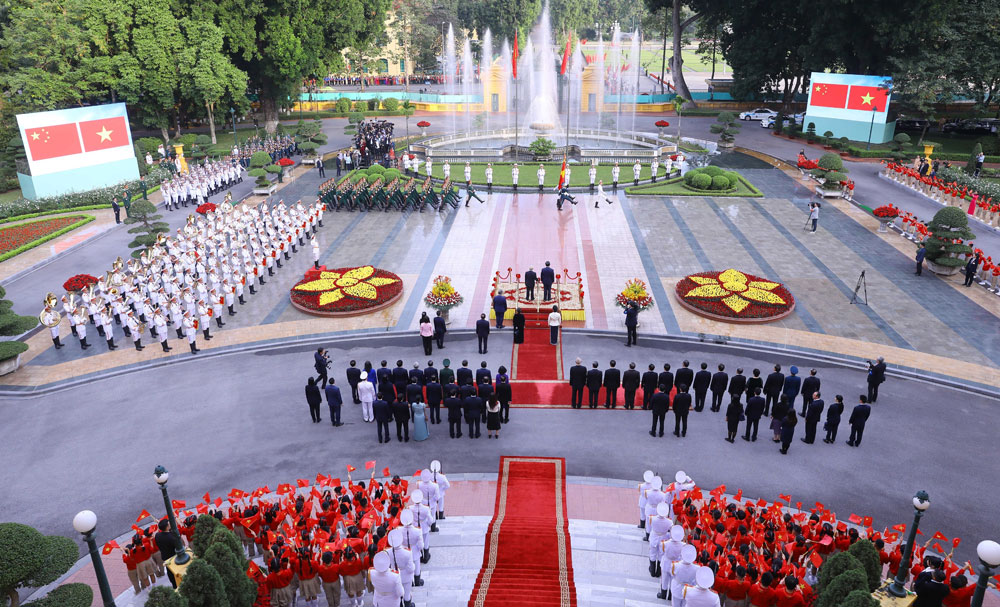 Tổng Bí thư Nguyễn Phú Trọng,  chủ trì, Lễ đón chính thức Tổng Bí thư, Chủ tịch nước Trung Quốc Tập Cận Bình