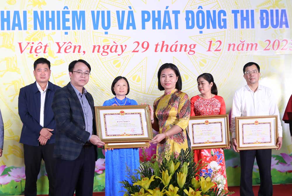 Việt Yên, tổng kết công tác đảng, thi đua khen thưởng, năm 2023, triển khai nhiệm vụ, xây dựng Đảng