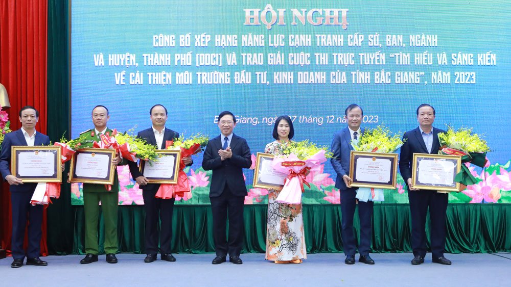 bắc giang, ddci, cạnh tranh sở, ngành, huyện