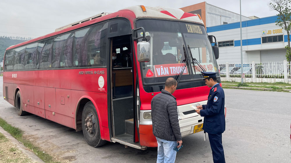 Bắc Giang, xử phạt, 16 lái xe, công nhân vi phạm, giao thông