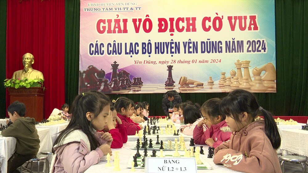 135 học sinh, giải Vô địch cờ vua, câu lạc bộ, Yên Dũng