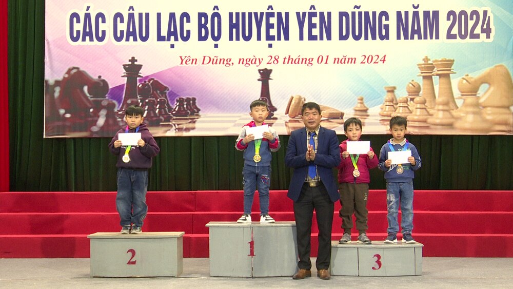 135 học sinh, giải Vô địch cờ vua, câu lạc bộ, Yên Dũng