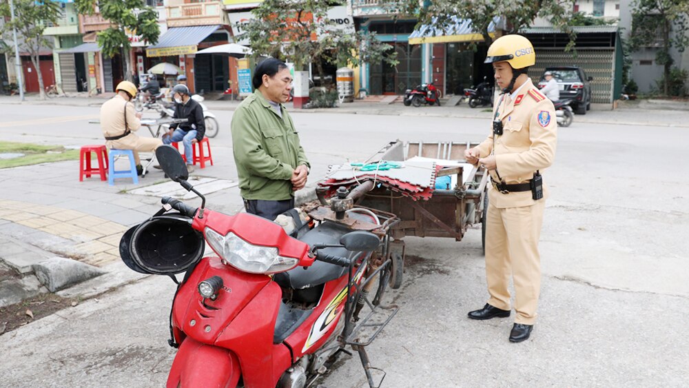 tin tức bắc giang, bắc giang, Cương quyết, xử lý, xe tự chế, ngăn ngừa tai nạn, xe máy, động cơ cũ, kiểm định kỹ thuật an toàn