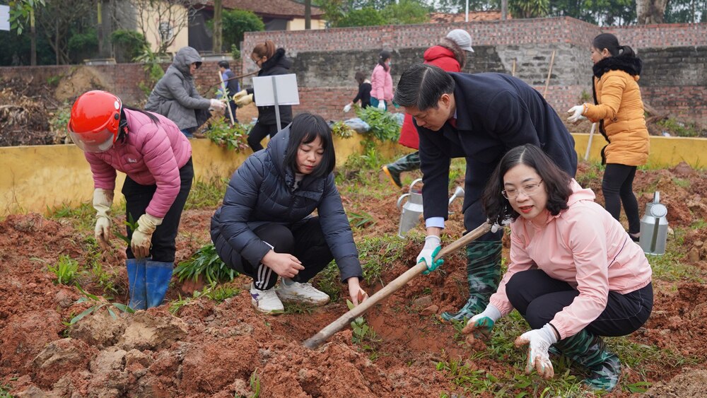 Bắc Giang, TP Bắc Giang, vệ sinh môi trường, tết trồng cây, phụ nữ