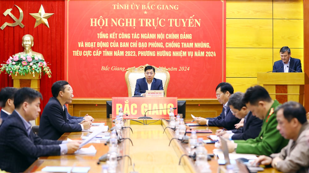 Bắc Giang, hội nghị trực tuyến toàn quốc, ngành Nội chính, phòng ngừa là chính