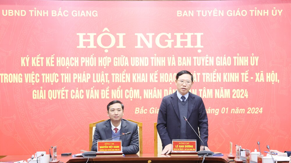 Bắc Giang, Ký kết Kế hoạch, phối hợp,  UBND tỉnh, Ban Tuyên giáo Tỉnh ủy