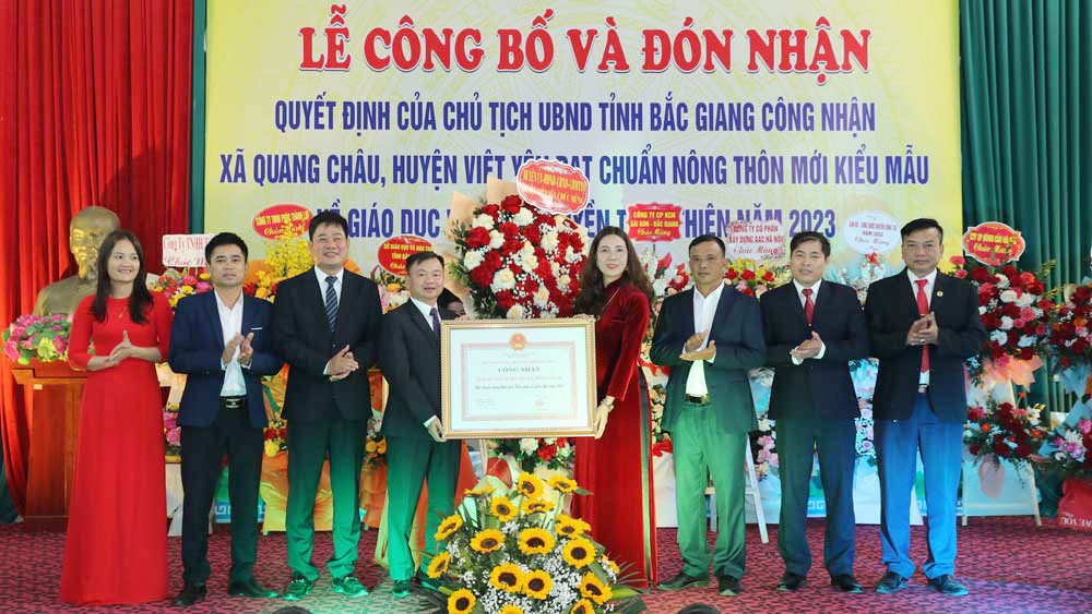 Bắc Giang, Việt Yên, xã Quang Châu, Nông thôn mới, chính quyền thân thiện