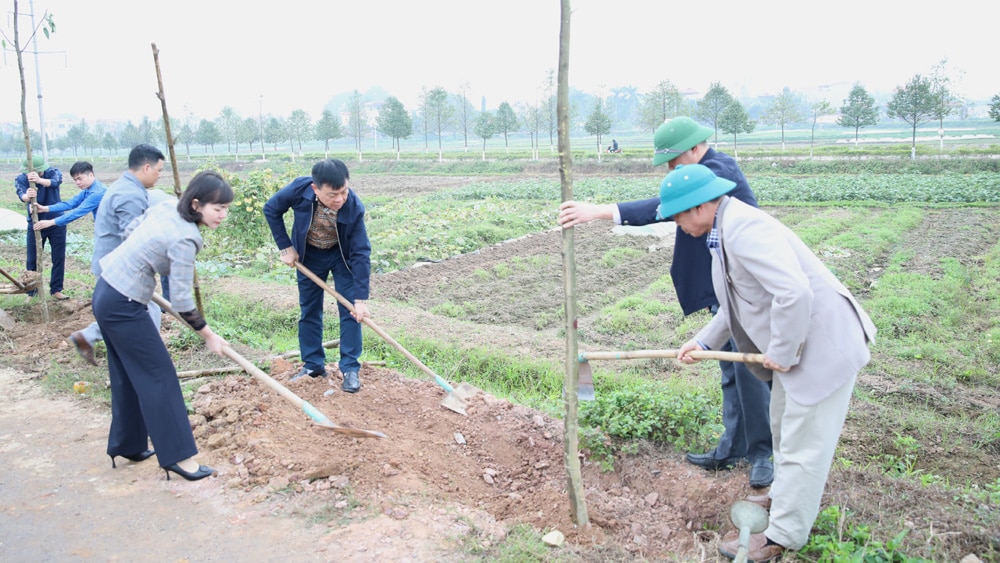 Lạng Giang, Phát động, Tết trồng cây, Xuân Giáp Thìn