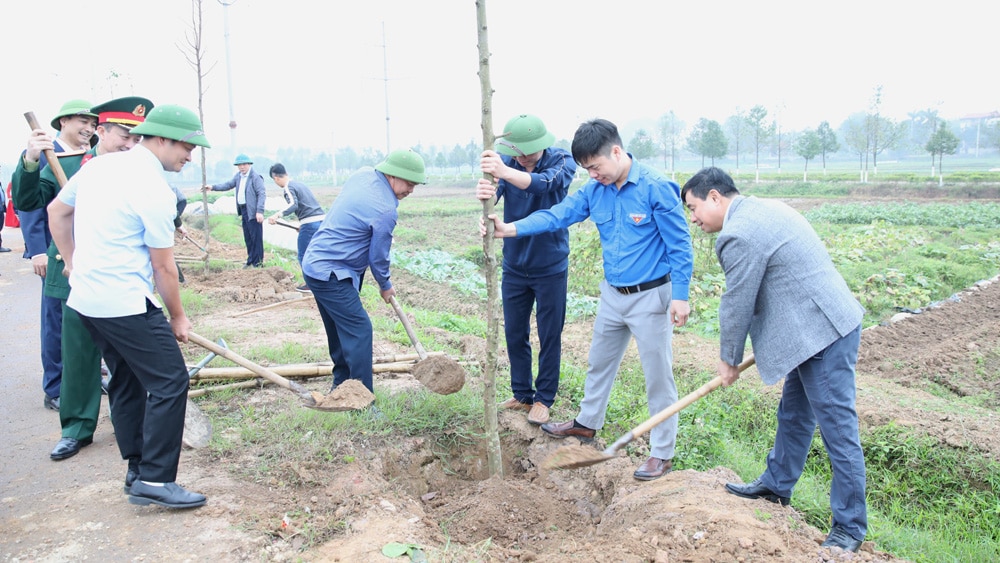 Lạng Giang, Phát động, Tết trồng cây, Xuân Giáp Thìn