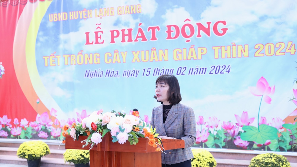 Lạng Giang, Phát động, Tết trồng cây, Xuân Giáp Thìn