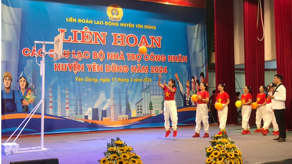 Yên Dũng, Liên hoan, câu lạc bộ, nhà trọ công nhân