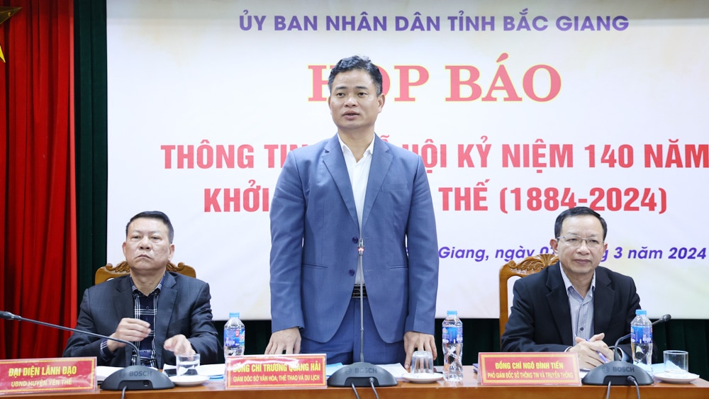 họp báo, lễ hội yên thế, kỷ niệm 140 năm khởi nghĩa yên thế,