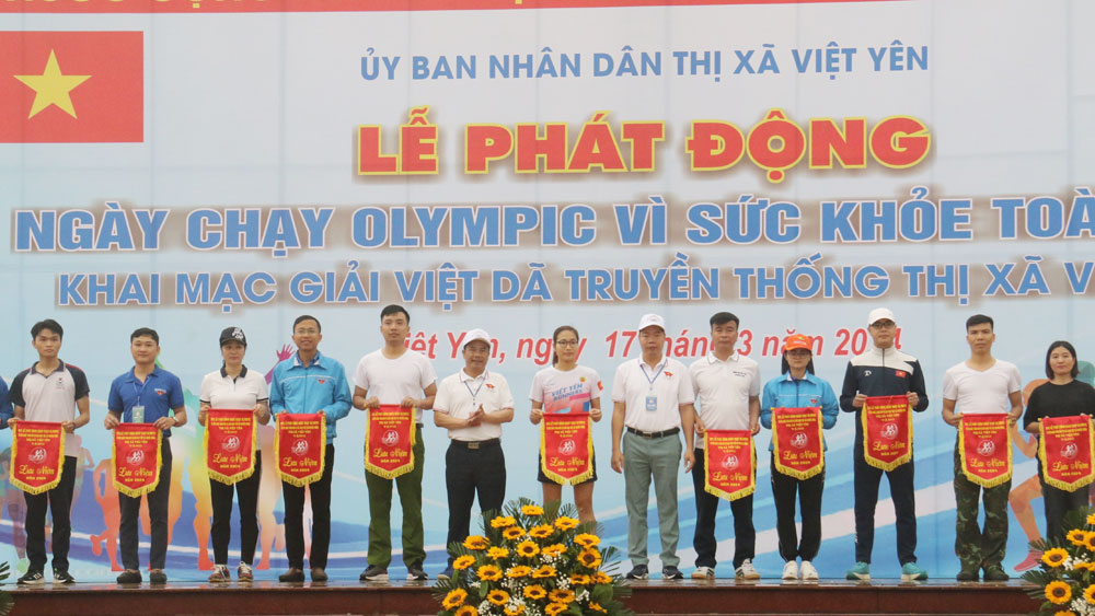 Thị xã Việt Yên, Ngày chạy Olympic, sức khỏe, Khai mạc, Giải chạy Việt dã, thể thao, thể dục