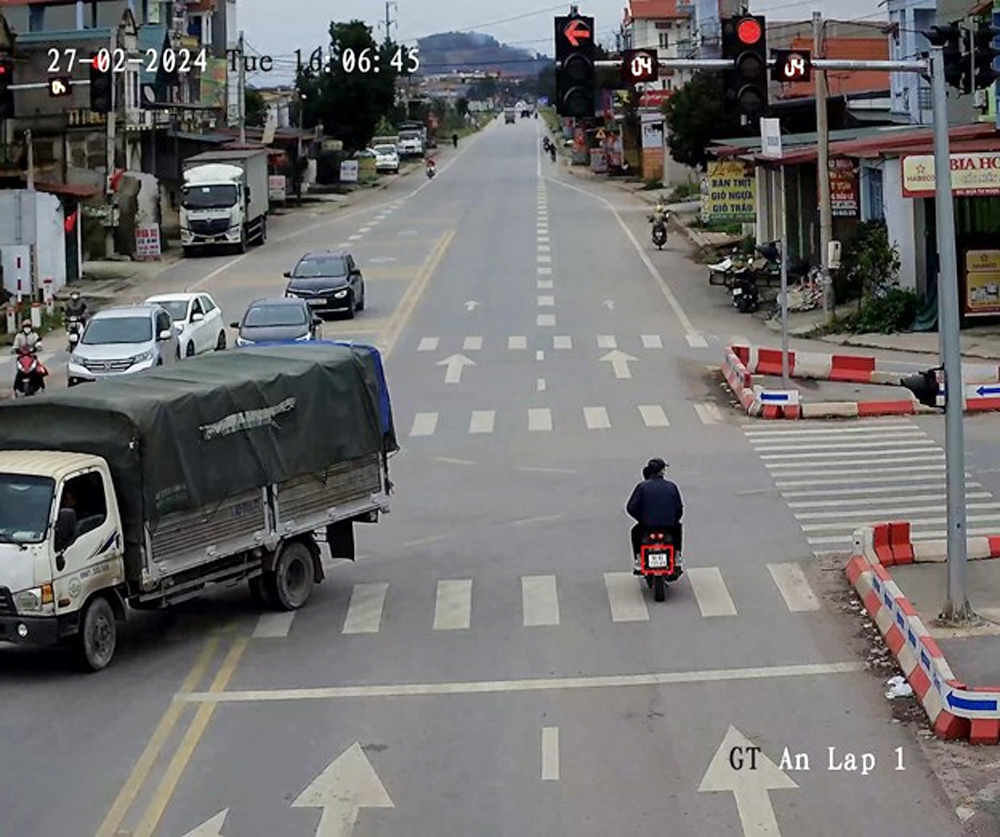 tin tức bắc giang, tỉnh bắc giang, Bắc Giang, Bắc Giang, hệ thống Camera, giám sát giao thông, kỹ thuật nghiệp vụ, Công an huyện Tân Yên, trường hợp vi phạm an toàn giao thông.