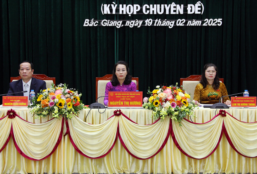 25th Session of the 19th Bac Giang Provincial People's Council: Approved 10 draft Resolutions