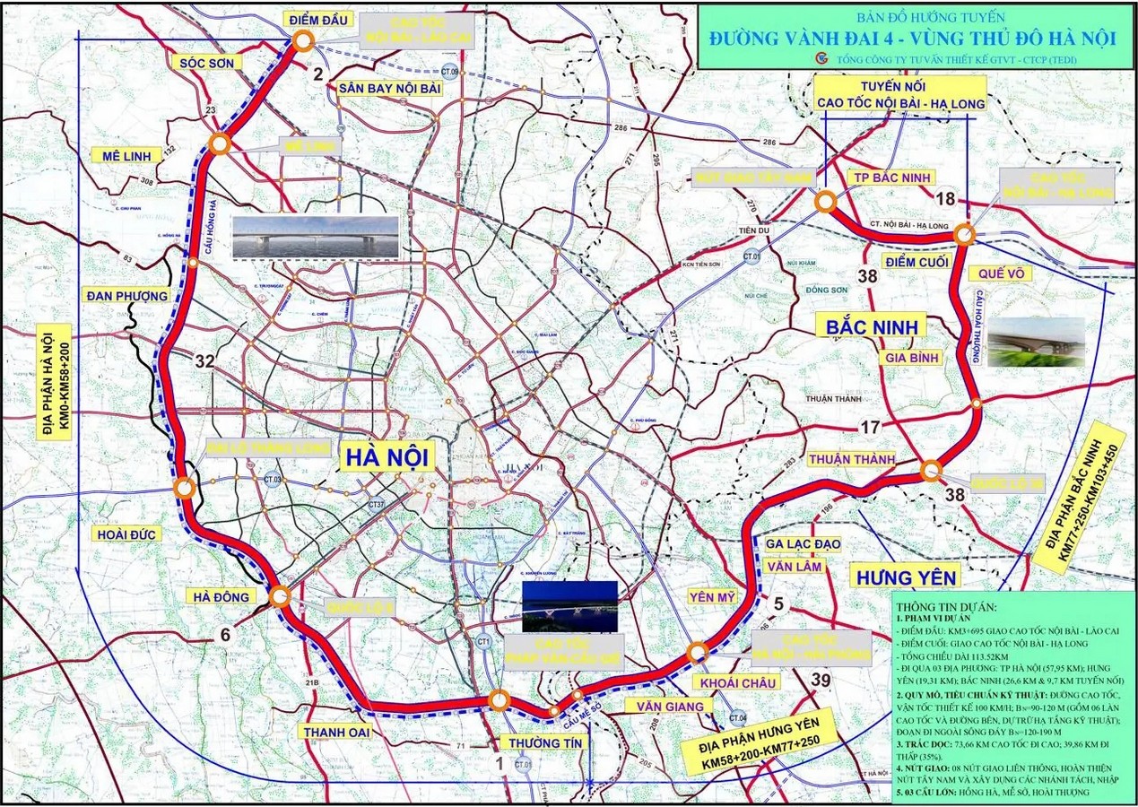 Tiến độ đường Vành đai 4 - Vùng Thủ đô chạy qua quận Hà Đông ảnh 1