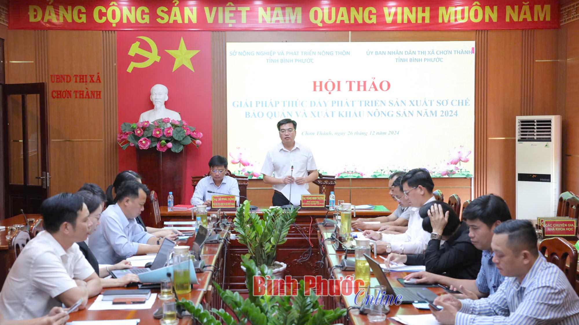 Workshop to promote the development of production, preliminary processing, preservation and export of agricultural products of Binh Phuoc