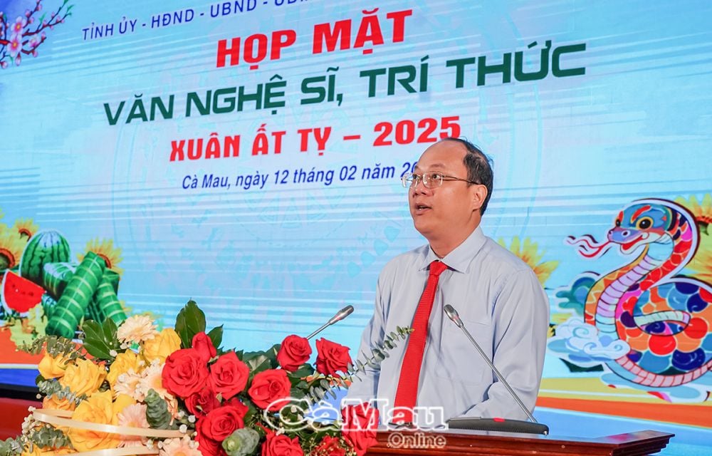 4- Bí thư Tỉnh uỷ Cà Mau Nguyễn Hồ Hải phát biểu chỉ đạo nhân buổi họp mặt.