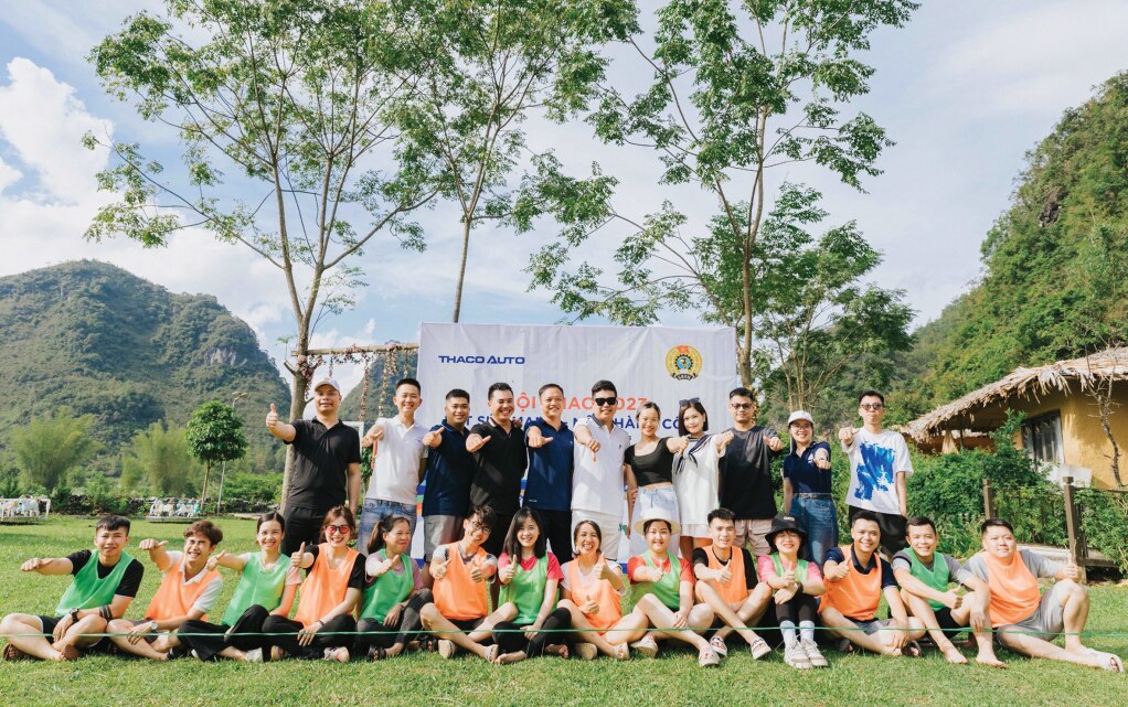 Hoạt động team building của Công ty TNHH một thành viên ô tô Trường Hải Cao Bằng tại Nasan Green Farm, xã Chí Viễn (Trùng Khánh).