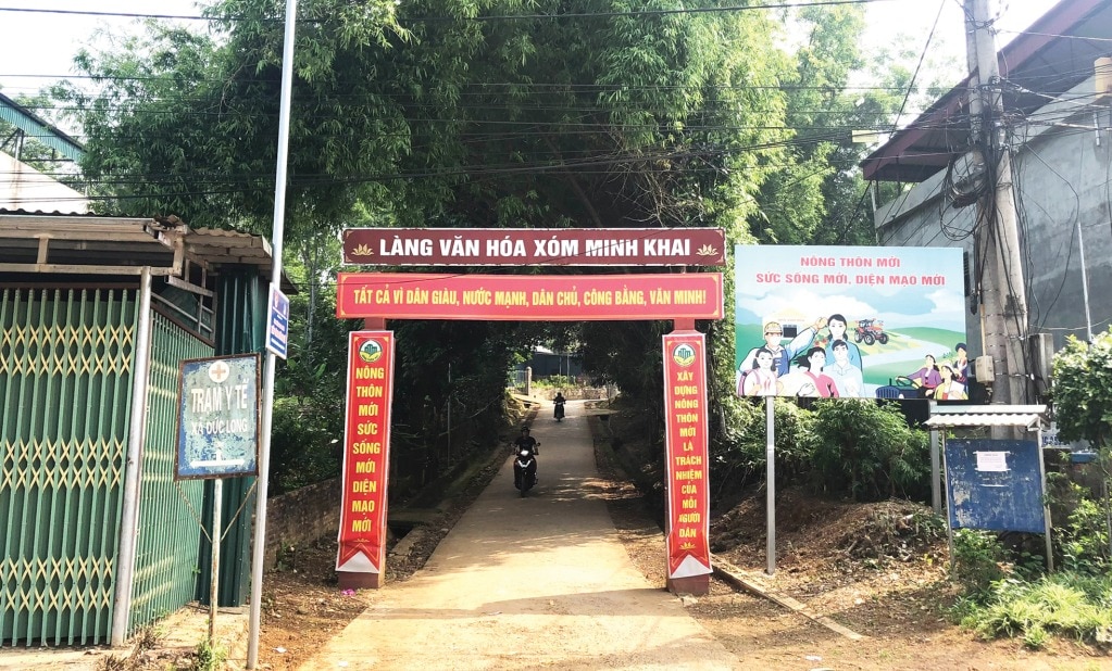 Xóm Minh Khai, xã Đức Long (Hòa An) đạt chuẩn nông thôn mới.