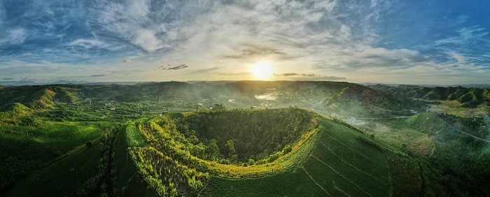 Núi lửa Nâm Kar – tuyến du lịch “Trường ca của Lửa và Nước” Công viên địa chất toàn cầu UNESCO Đắk Nông. (Ảnh: Phúc Nguyễn)